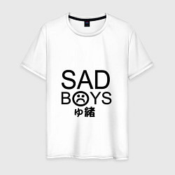 Футболка хлопковая мужская Sad Boys: Yung Lean, цвет: белый