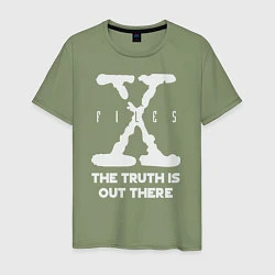 Футболка хлопковая мужская X-Files: Truth is out there, цвет: авокадо