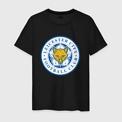 Футболка хлопковая мужская Leicester City FC, цвет: черный
