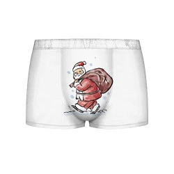 Трусы-боксеры мужские Дед мороз, цвет: 3D-принт