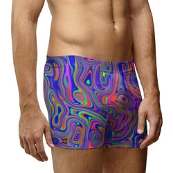 Трусы-боксеры мужские Цветная текстура 5, цвет: 3D-принт — фото 2