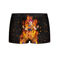 Трусы-боксеры мужские Fire Goku, цвет: 3D-принт