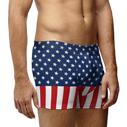 Трусы-боксеры мужские Флаг США цвета 3D-принт — фото 2