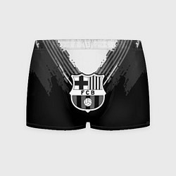 Трусы-боксеры мужские FC Barcelona: Black Style, цвет: 3D-принт