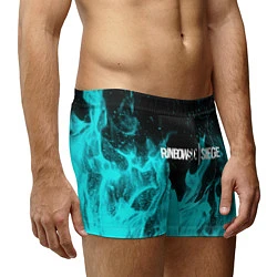 Трусы-боксеры мужские R6S: Turquoise Flame, цвет: 3D-принт — фото 2