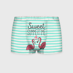 Трусы-боксеры мужские Sweet Summer Flamingo, цвет: 3D-принт