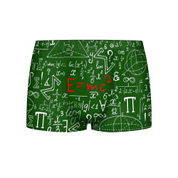 Трусы-боксеры мужские E=mc2: Green Style, цвет: 3D-принт