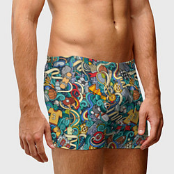 Трусы-боксеры мужские Спортивный коллаж, цвет: 3D-принт — фото 2