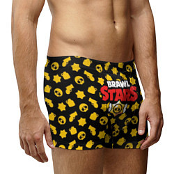 Трусы-боксеры мужские Brawl Stars: Yellow Style, цвет: 3D-принт — фото 2