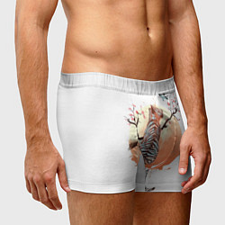 Трусы-боксеры мужские Тигр на дереве сакуры, цвет: 3D-принт — фото 2