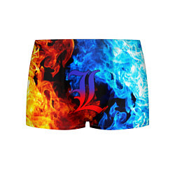 Трусы-боксеры мужские L letter fire, цвет: 3D-принт