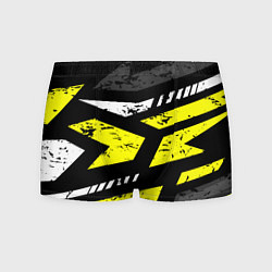 Мужские трусы Black yellow abstract sport style