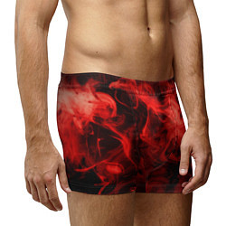 Трусы-боксеры мужские Красный дым, цвет: 3D-принт — фото 2