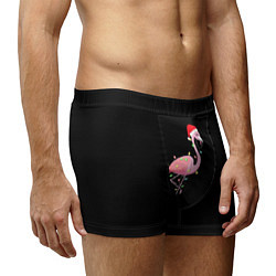 Трусы-боксеры мужские Новогодний Фламинго, цвет: 3D-принт — фото 2