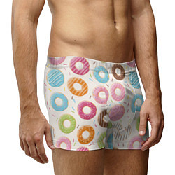 Трусы-боксеры мужские Пончики Donuts, цвет: 3D-принт — фото 2