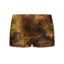 Трусы-боксеры мужские Желто-черная текстура камня, цвет: 3D-принт