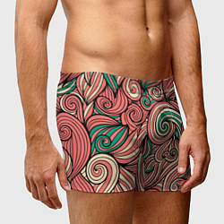 Трусы-боксеры мужские Алые листья, цвет: 3D-принт — фото 2