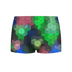 Трусы-боксеры мужские Разноцветный геометрический уз, цвет: 3D-принт