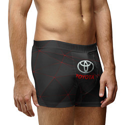 Трусы-боксеры мужские Toyota Тонкие линии неона, цвет: 3D-принт — фото 2
