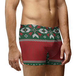 Трусы-боксеры мужские Knitted Christmas Pattern, цвет: 3D-принт — фото 2