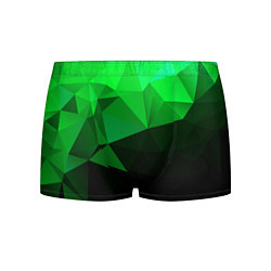 Трусы-боксеры мужские Изумрудный Зеленый Геометрия, цвет: 3D-принт