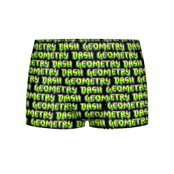 Трусы-боксеры мужские Geometry Dash: Green Pattern Logo, цвет: 3D-принт