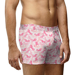 Трусы-боксеры мужские Розовые Единороги, цвет: 3D-принт — фото 2