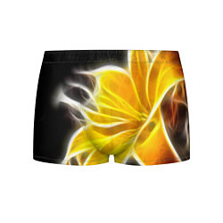 Трусы-боксеры мужские Желтый летний цветок, цвет: 3D-принт