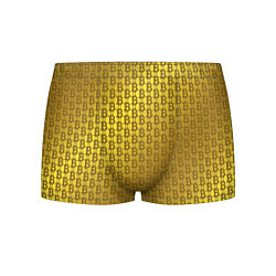 Трусы-боксеры мужские Биткоин золото, цвет: 3D-принт