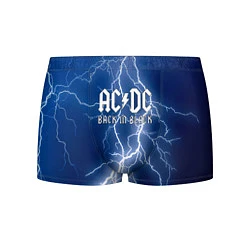 Трусы-боксеры мужские ACDC гроза с молнией, цвет: 3D-принт