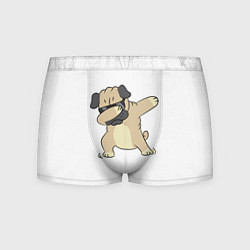 Трусы-боксеры мужские Дэббинг дог мопс, Dabbing dog, цвет: 3D-принт