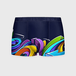 Трусы-боксеры мужские Цветное граффити, цвет: 3D-принт