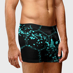 Трусы-боксеры мужские Соты - брызги красок, цвет: 3D-принт — фото 2