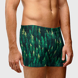 Трусы-боксеры мужские Еловый лес spruce forest, цвет: 3D-принт — фото 2