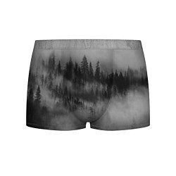 Трусы-боксеры мужские Туманный лес - природа, цвет: 3D-принт