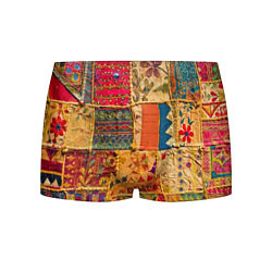 Трусы-боксеры мужские Пэчворк Лоскутное одеяло Patchwork Quilt, цвет: 3D-принт