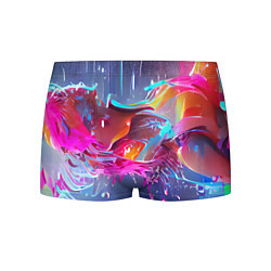 Трусы-боксеры мужские Neon splashes, цвет: 3D-принт
