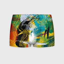 Трусы-боксеры мужские Абстрактные мазки цветной краской strokes of paint, цвет: 3D-принт