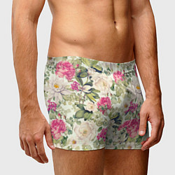 Трусы-боксеры мужские Цветы Винтажные Розы, цвет: 3D-принт — фото 2