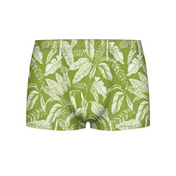 Трусы-боксеры мужские Зелёные Тропики Лета, цвет: 3D-принт