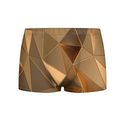 Трусы-боксеры мужские Золотые 3D треугольники, цвет: 3D-принт