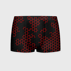 Мужские трусы НАНОКОСТЮМ Black and Red Hexagon Гексагоны