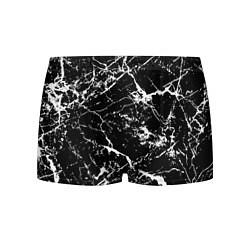 Трусы-боксеры мужские Текстура чёрного мрамора Texture of black marble, цвет: 3D-принт