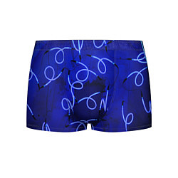 Трусы-боксеры мужские Неоновые закрученные фонари - Синий, цвет: 3D-принт