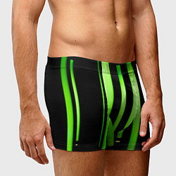 Трусы-боксеры мужские Абстрактные неоновые колбы с кислотой - Зелёный, цвет: 3D-принт — фото 2