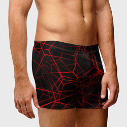 Трусы-боксеры мужские Intersecting red rays, цвет: 3D-принт — фото 2