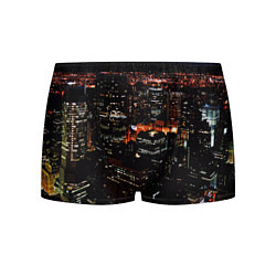Трусы-боксеры мужские Ночной город - вид с высоты, цвет: 3D-принт