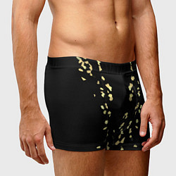 Трусы-боксеры мужские Абстрактный узор золото на черном, цвет: 3D-принт — фото 2