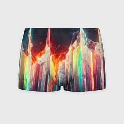 Трусы-боксеры мужские Яркие светящиеся осколки, цвет: 3D-принт