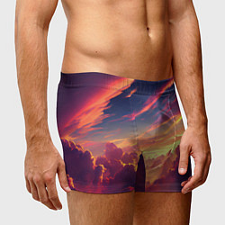 Трусы-боксеры мужские Закатное солнце в облаках, цвет: 3D-принт — фото 2